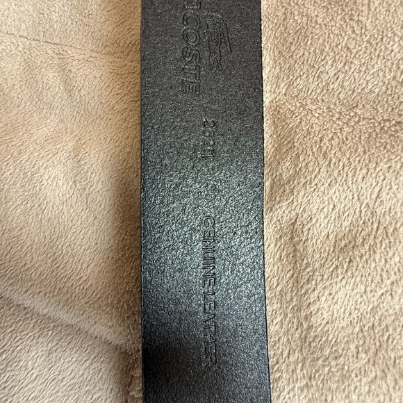 Lacoste  Black Leather Belt - Picture 4 of 8